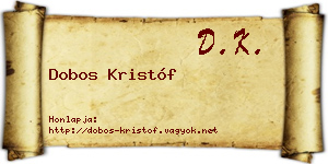 Dobos Kristóf névjegykártya