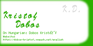 kristof dobos business card